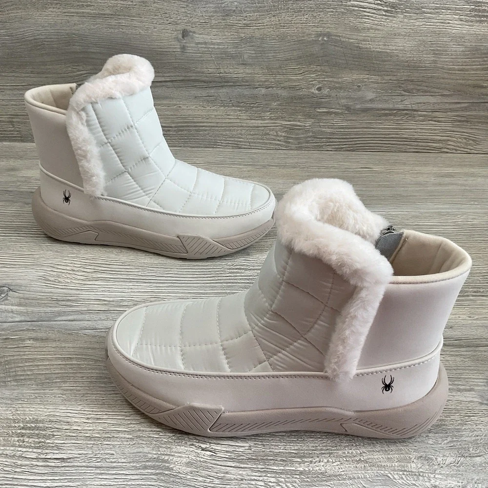 Spyder Women's Lumi Waterproof Primaloft Insulated Boots White Size 8 M NEW